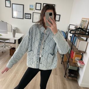Quilted bomber jacket